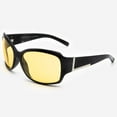 thumbnail image 2 of Night Vision Glasses Anti Glare Night Driving Glasses Yellow Tinted Sunglasses for Men and Women with HD Yellow Glasses for Night Driving Sun Glasses Jackie O Vittoria in Black, 2 of 10