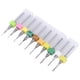thumbnail image 5 of Fresa 10 piezas 0,5/0,6/0,7/0,8/0,9/1,0/1,1/1,2/1,3/1,4mm PCBs fresa final cortador de brocas de grabado vástago de 1/8 pulgadas, 5 of 8