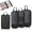 (Black,4pcs), variant on Expandable Space-Saving Cubes, Flat Folding Waterproof Travel Organizer Bags for Suitcase, Compression Luggage Organizers with Heavy Duty Mesh Top, Pink Navy Black Packing Organizer Set (Black,6pcs)
