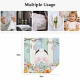 thumbnail image 5 of Easter Cloth Napkins, Spring Watercolor Bunny Eggs Wood Grain Teal Blue Washable and Reusable Dinner Napkins Set of 6, Table Napkin for Kitchen Party Birthday Wedding Hotel Housewarming 20"x20", 5 of 9
