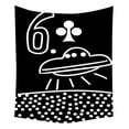 thumbnail image 1 of Tapiz de pared de microtela de fibra de 150 x 150 cm con diseño de naves espaciales, 1 of 2