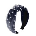 thumbnail image 3 of Weikingp Hair Accessories for Women Knotted Nail Pearl Headband Retro Middle Knot Velvet Headband Hair Accessory Hair Accessories for Girls Hair Bows for Women Headbands for Women (Clearance), 3 of 6