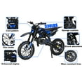 thumbnail image 3 of Dapmiu Comfort Off-Road Motorcycle - 49CC 2-Stroke with Soft Seat, 10" Tires & 27cm Ground Clearance, Perfect for Outdoor Fun Blue, 3 of 8
