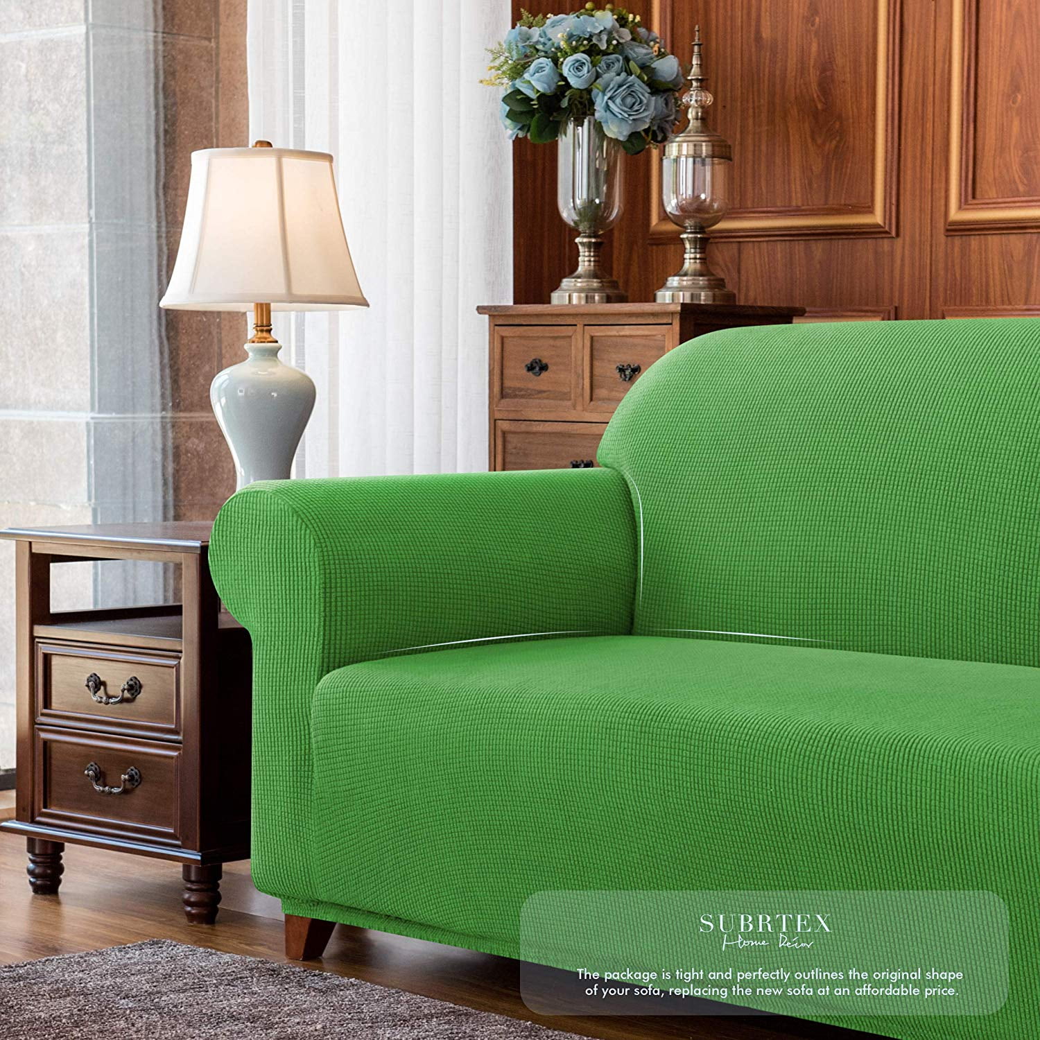Subrtex Stretch Sofa Cover 1 Piece Couch Slipcover Furniture