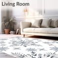 thumbnail image 2 of ODIKA 6'x9' Machine Washable Non-Slip Area Rug, Snowflake Crystal Winter Crochet Hook Latch Kit High Traffic Rug with Pad, Gray, 642480, 2 of 8
