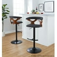 thumbnail image 2 of LumiSource Grey Gardenia Adjustable Barstool - Set of 2, 2 of 6