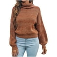thumbnail image 1 of Women Exquisite Retro Individually Round Collar Long Sleeve Polyester,Spandex Top(Watermelon Red,S), 1 of 4