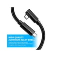 thumbnail image 7 of Compatible for Meta/Oculus Link Virtual Reality Headset Cable for Quest 3/2/1 and Gaming PC, 90 Degree Angled Type C to C High Speed Data Transfer & Fast Charging (16ft/5m) with USB C-A adapter, 7 of 7