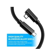 Compatible for Meta/Oculus Link Virtual Reality Headset Cable for Quest 3/2/1 and Gaming PC, 90 Degree Angled Type C to C High Speed Data Transfer & Fast Charging (16ft/5m) with USB C-A adapter