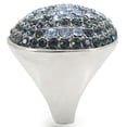 thumbnail image 5 of Rhodium + Ruthenium Brass Ring with Top Grade Crystal in Light Sapphire for Women Style 0W347, 5 of 5