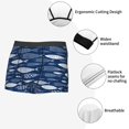 thumbnail image 3 of Yiaed Ornamental Fish Print Men's Soft Cotton Boxer Shorts Breathable Boxers Underwear Moisture-Wicking Underwear Stretch Boxer Briefs for Man-Medium, 3 of 5