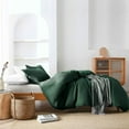 thumbnail image 4 of The Tangerine Store 3-Piece Pure Cotton Duvet Cover Set (102x90 in) - Dark Green King Duvet Cover Set with Standard Shams - Pre-Washed, Handmade - Chic Home Decor, 4 of 6