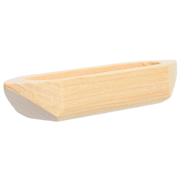 DIY Wood Boat Model 1 Set Decorative Wood Craft Desktop Wooden Canoe Boat Decor
