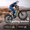 thumbnail image 5 of CBVELO Adult Electric Mountain Bike, 750W, 100Miles Range, 26" Fat Tire, 60V 50AH Battery, Full Suspension Cruiser Bicycle, 5 of 7