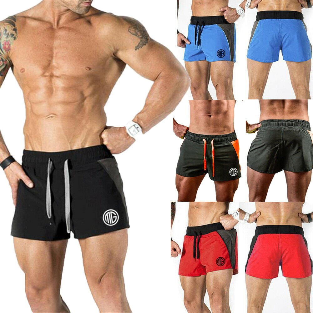BLUE CHILL Running Shorts for Men Athletic Gym Workout Yoga Basketball Clothes Board Swim Trunks 2 in 1 Training Shorts
