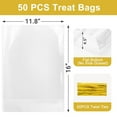 thumbnail image 2 of 140Pcs Flat Bottom Cellophane Bags, 5.9x9x2.4" Clear Goodie Baggies with Twist Ties for Party Favor Packaging, Cookie, Popcorn, Candy, Mug Wrapping, 2 of 7
