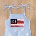 thumbnail image 4 of Wxirdiow Toddler Girls American Flag Overalls My First 4th Of July Baby Boy Girl Outfit 1st Fourth Of July Romper Overalls Flag Newborn Patriotic Clothes Blue Size,12-18 Months, 4 of 5