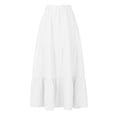 thumbnail image 5 of Abomasnow Women’s Summer Boho Flowy Swing Tiered A-Line Maxi Skirt 2025 Fashion Elastic Waist Pleated Vacation Beach Long Dress, 5 of 5