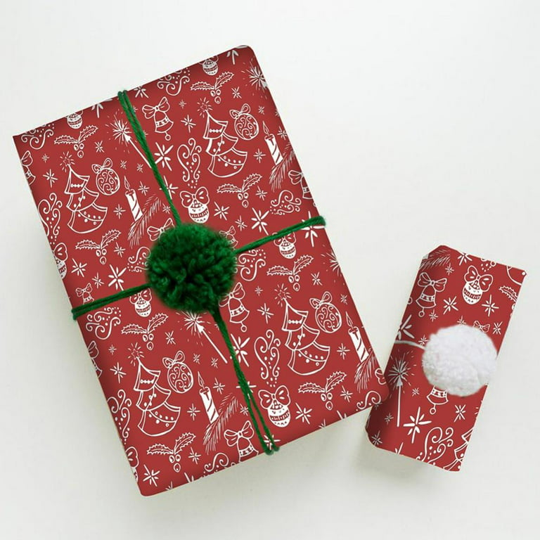 Marbleized Red Christmas Gift Wrap – Present Paper