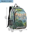 thumbnail image 2 of FORMRS Unisex School Backpack 17" Student Travel Bag with Laptop Compartment, Blue Sea Boat, 2 of 7