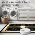 thumbnail image 5 of ODIKA 4'x6' Machine Washable Non-Slip Area Rug, Contemporary with Stunning Black Gold Art Motifs High Traffic Rug, Black, 84798, 5 of 7