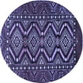 thumbnail image 1 of Ahgly Company Machine Washable Indoor Round Persian Blue Traditional Area Rugs, 3' Round, 1 of 4