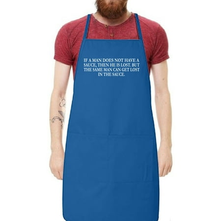 

Adjustable Unisex Bib Apron for Cooking - A Man and His Sause - Funny Design Apron