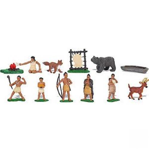 safari ltd powhatan indians toob with 12 historical