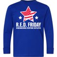 thumbnail image 3 of Inktastic Red Friday Remembering Everyone Deployed with Red American Flag Long Sleeve Youth T-Shirt, 3 of 5