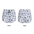 thumbnail image 3 of KLL Dark Blue Snowflakes Pattern Shorts Women,Athletic Shorts High Waisted Running Shorts Pocket Sporty Short Gym Elastic Workout Shorts-Medium, 3 of 7