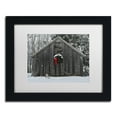 thumbnail image 2 of Trademark Fine Art "Christmas Barn in the Snow" Canvas Art by Kurt Shaffer White Matte, Wood Frame, 2 of 4