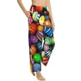 thumbnail image 2 of Daiia Easter Eggs2 Women's Sleep Pant with Pockets and Drawstring,Pajama Pants-Small, 2 of 9