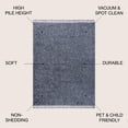 thumbnail image 3 of JONATHAN Y MERCER SHAG 8 x 10 Area Rug, Mercer Plush Tassel - Denim Blue, MCR100C-8, 3 of 4