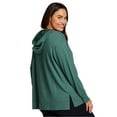 thumbnail image 5 of RBX Active Women's Plus Size V-Neck French Terry Hoodie Tunic Sweatshirt, 5 of 5
