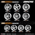 thumbnail image 2 of BNDS 1/64 ABS Wheels Rubber Tires by WHITE Assembly Rims Modified Parts JDM VIP Style for Model Car Vehicle 4pcs Set BC26401WH, 2 of 5