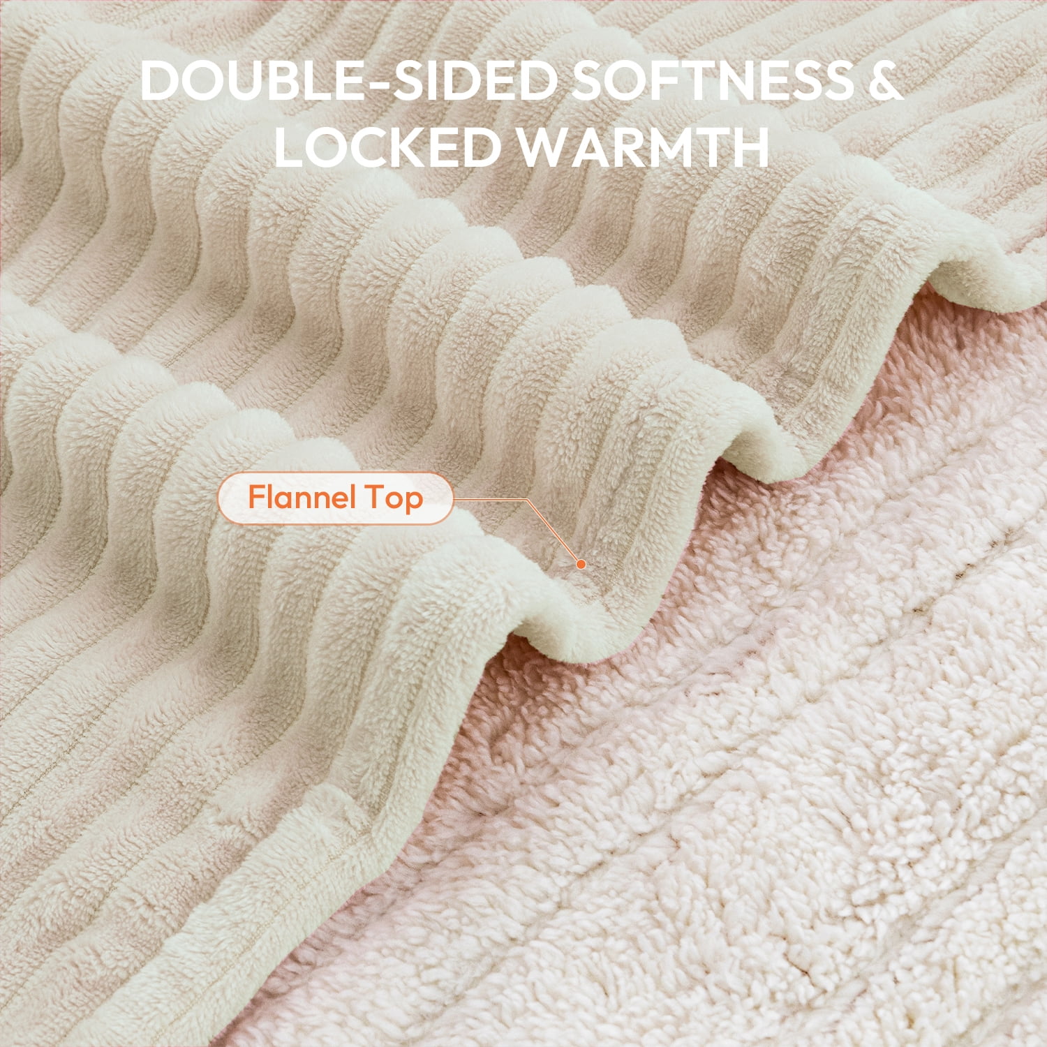 GOTCOZY Heated Blanket Electric Throw - 50"x60" Heating Blanket with 3 Hours Auto-Off and 5 Heat Levels ETL Certified Soft Flannel,Machine Washable (Beige）