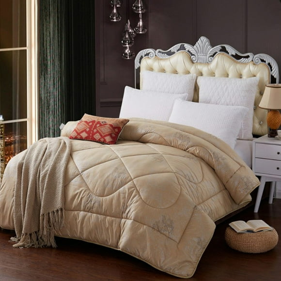 Edredón de Invierno de 200 X 230 Cm | Edredón Doble de Lana Gruesa | Tejido Perlado Suave | Ropa de Cama Cálida y Acogedora | Hipoalergénico | Resistente a Las Arrugas | Ideal para Dormitorios de Luj