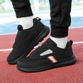thumbnail image 6 of Lusa Wide Toe Box Shoes for Men Women Convenient Hook and Loop Low Top Walking Shoe for Seniors Non- Loose Sneakers Bunions, Plantar Fasciitis, Hammertoes, Swollen Footwear Black 40, 6 of 8
