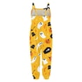 thumbnail image 5 of Kids Toddler Baby Girls Sleeveless Jumpsuit Halloween Pumpkin Ghost Floral Romper Harem Pants Pocket Waffle Outfits, 5 of 5