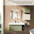 thumbnail image 2 of BarberPub 35"(L) x 30"(W) x 3"(H) Wall Mount Stylist Mirror with Wooden Frame, Versatile Beauty Mirror, 2 of 8