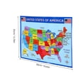 thumbnail image 4 of TEHAUX Wall America Map with Detailed Geography and Wear Resistant Laminated Finish, 4 of 5