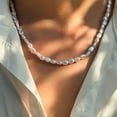 thumbnail image 2 of Men's Baroque Pearl Fashion Simple Ins Style Necklace, 2 of 2