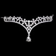 thumbnail image 3 of EeaseMX Tiara de cristal para novia, decoración floral, corona, diadema, tocado para boda, 3 of 3