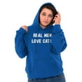 thumbnail image 4 of Real Men Love Cats Funny Pet Owners Hoodie Sweatshirt Women Men Brisco Brands M, 4 of 6