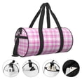 thumbnail image 5 of ZICANCN Plaid Pink Design Travel Duffle Bag, Sports Tote Gym Bag Weekenders Bags for Women Men, 5 of 8