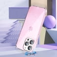 thumbnail image 4 of Compatible with iPhone 15 Pro Bling Case Colorful Gradient Glitter Shiny Sparkle Case for Women Girls Anti-Scratch Soft Silicone Shockproof Protective Not Yellowing Clear Phone Cover,Pink, 4 of 14