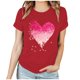 thumbnail image 3 of RKSTN Valentine Gifts Women's Valentine's Day T Shirts Oversized Crewneck Valentines Graphic Print Short Sleeve Shirt Womens Casual Solid Round Neck Plus Size Loose Fits Tee Top Summer Clothes, 3 of 8