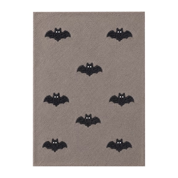 Halloween Throw Blanket Soft Plush Bat Print Halloween Blanket, Cozy Textured Throw Blanket for Couch Bed, Fall Halloween Decor Indoor Seasonal Home Decor 28 X 39 Inch