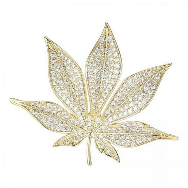 2x Broche de Hoja de Arce, Broche de Hoja de Arce de Invierno, Elegante, Insignia, Broche de Hoja de Arce de Pedrería, Pasador Decorativo para Decorac 2 piezas