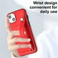thumbnail image 6 of Nalacover Wallet Case for iPhone 13, Business PU Leather Unique Design Wristband Kickstand Credit Card Holder Slots Shockproof Scratch Resistant Phone Case for iPhone 13,Red, 6 of 6
